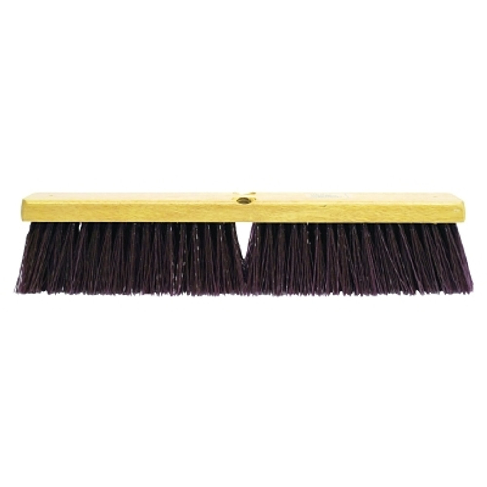 Weiler® Garage Broom, 24 in Hardwood Block, 3-1/4 in Trim L, Polypropylene Fill