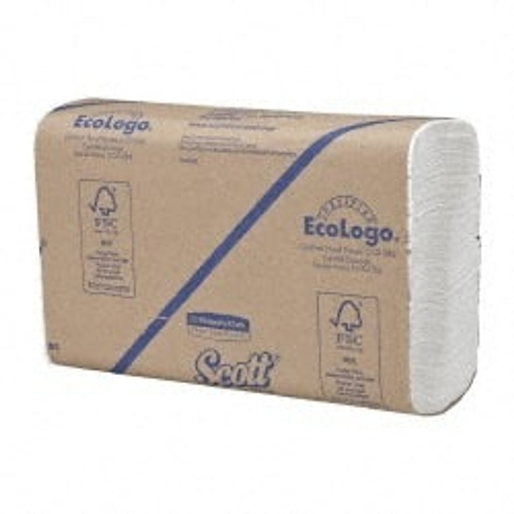 Scott 8283158/8283158 Paper Towels: Multifold, Box, 1 Ply, Recycled Fiber, White
