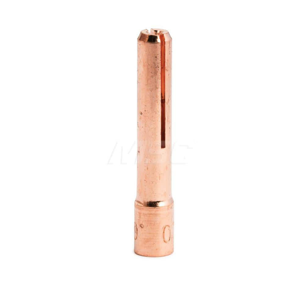 Lincoln Electric KP4749-040-B10 TIG Torch Collets & Collet Bodies; Product Type: Collet ; Hole Diameter: 0.0400 ; Material: Copper Alloy ; For Use With: 9/20 TIG Torches using .040" Tungsten Electrodes; 9/20 TIG Torches using .040" Tungsten Electrode