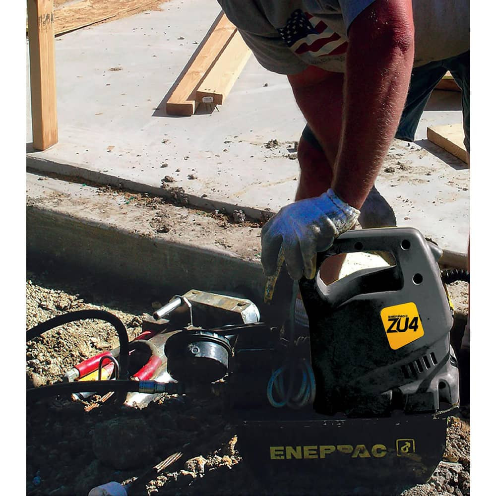Enerpac ZU4408MB Power Hydraulic Pumps & Jacks; Type: Electric Hydraulic Pump ; 1st Stage Pressure Rating: 10000psi ; 2nd Stage Pressure Rating: 10000psi ; Pressure Rating (psi): 10000 ; Oil Capacity: 2 gal ; Actuation: Double Acting