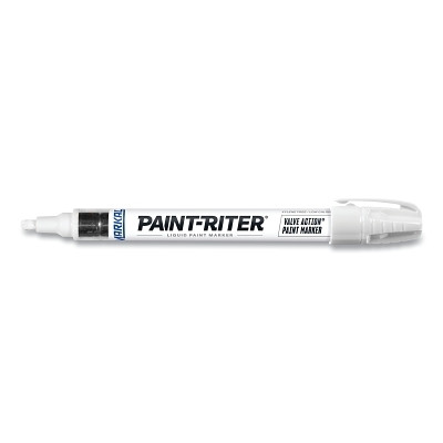 LA-CO Industries Inc Markal® PAINT-RITER® VALVE ACTION® Paint Marker, White, 1/8 in Tip, Medium