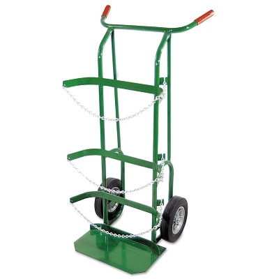 Anthony Dual-Cylinder Delivery Cart, 10 in dia Cylinders, 10 in Solid Rubber Wheels