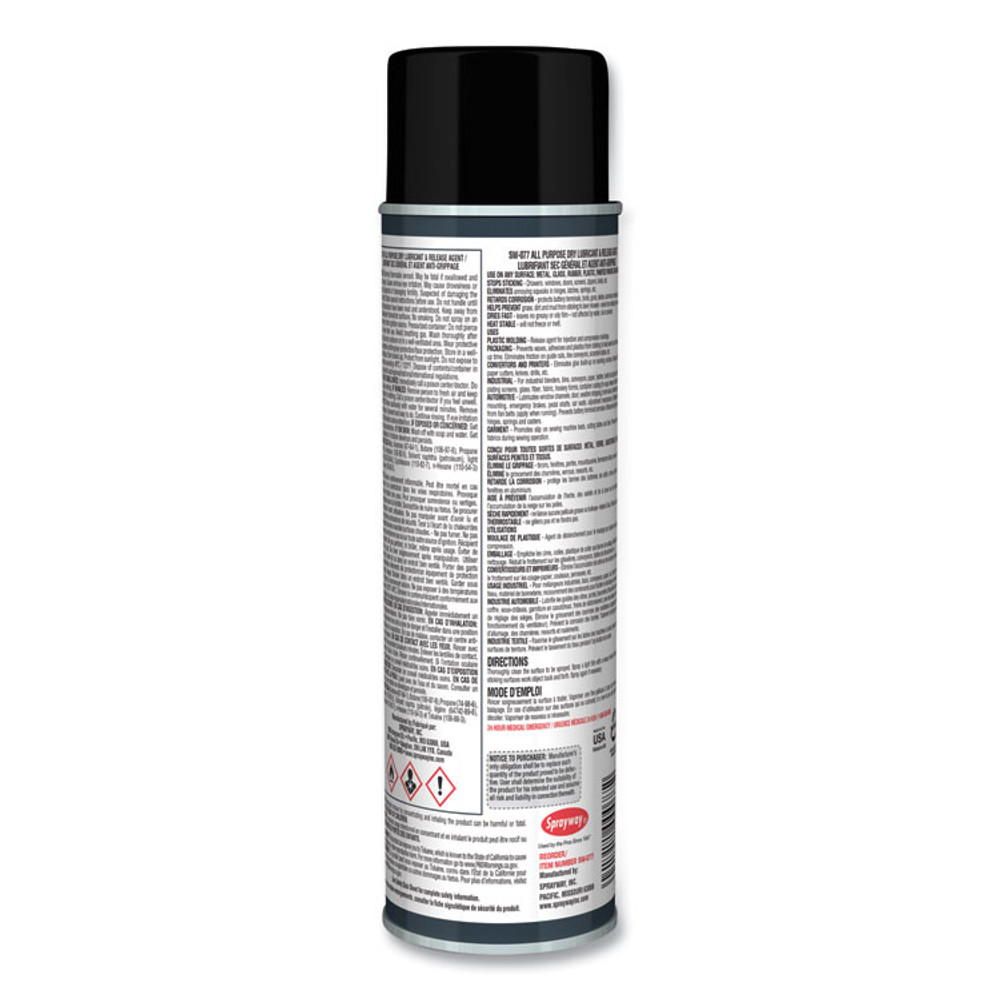 PLZ CORP Sprayway® 077 All Purpose Dry Lubricant and Release Agent, 12 oz, Dozen