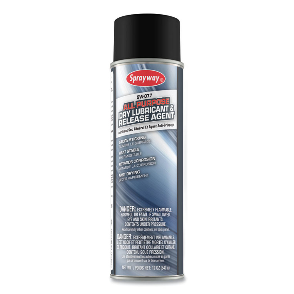 PLZ CORP Sprayway® 077 All Purpose Dry Lubricant and Release Agent, 12 oz, Dozen