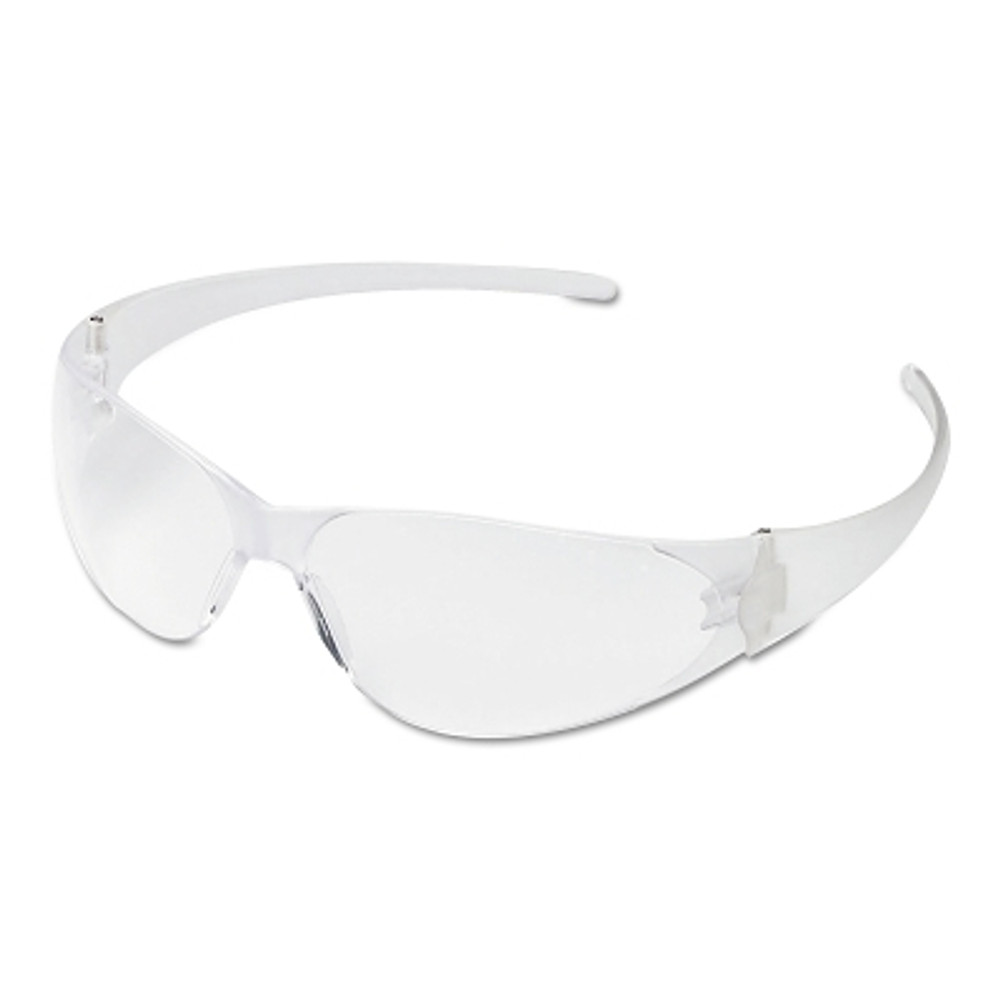 MCR Safety CK100 Checkmate® Safety Glasses, Clear Lens, Polycarbonate, Uncoated, Clear Frame