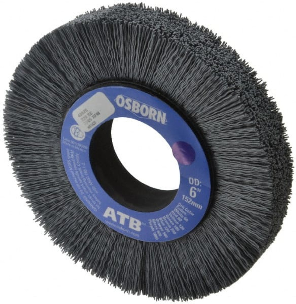 Osborn 0004062500 Wheel Brush: 6" Wheel Dia, Crimped