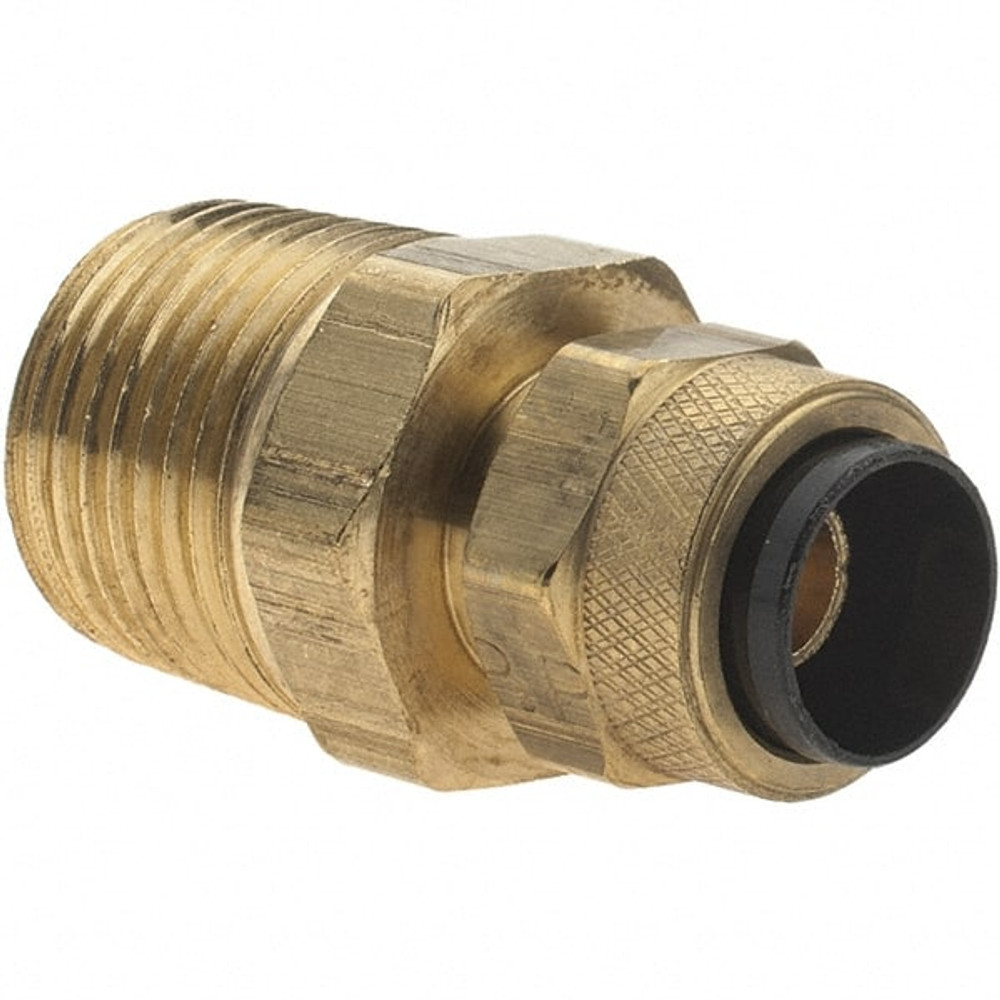 Parker 11427 Compression Tube Connector: 3/8-18" Thread, Compression x MNPT