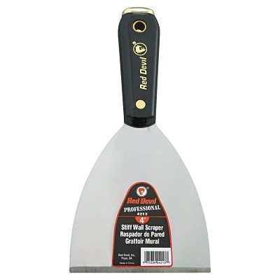 Red Devil 4200 Professional Series Wall Scraper, 4 in W, Stiff Blade