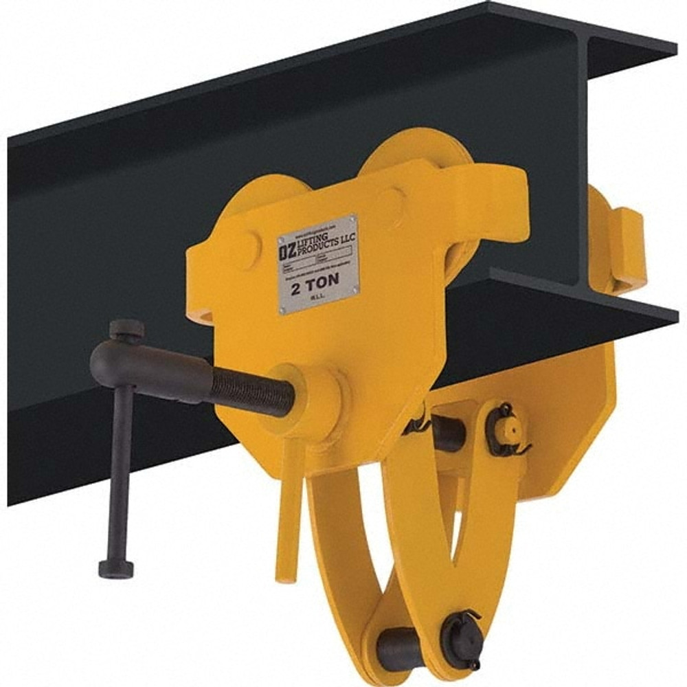 OZ Lifting Products OZ2QAT Trolleys; Type: Quick Install Manual ; Minimum Radius (Inch): 3.6100 ; Flange Width (Inch): 2.99 to 8.27 ; Wheel Diameter (Inch): 3.5500 ; Minimum Radius: 3.610 ; Load Capacity (Tons): 2