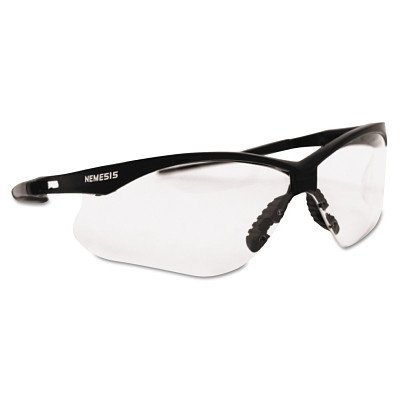 Ansell KleenGuard™ V30 Nemesis™ Safety Glasses, Clear, Polycarbonate Lens, Uncoated, Black Frame/Temples, Nylon