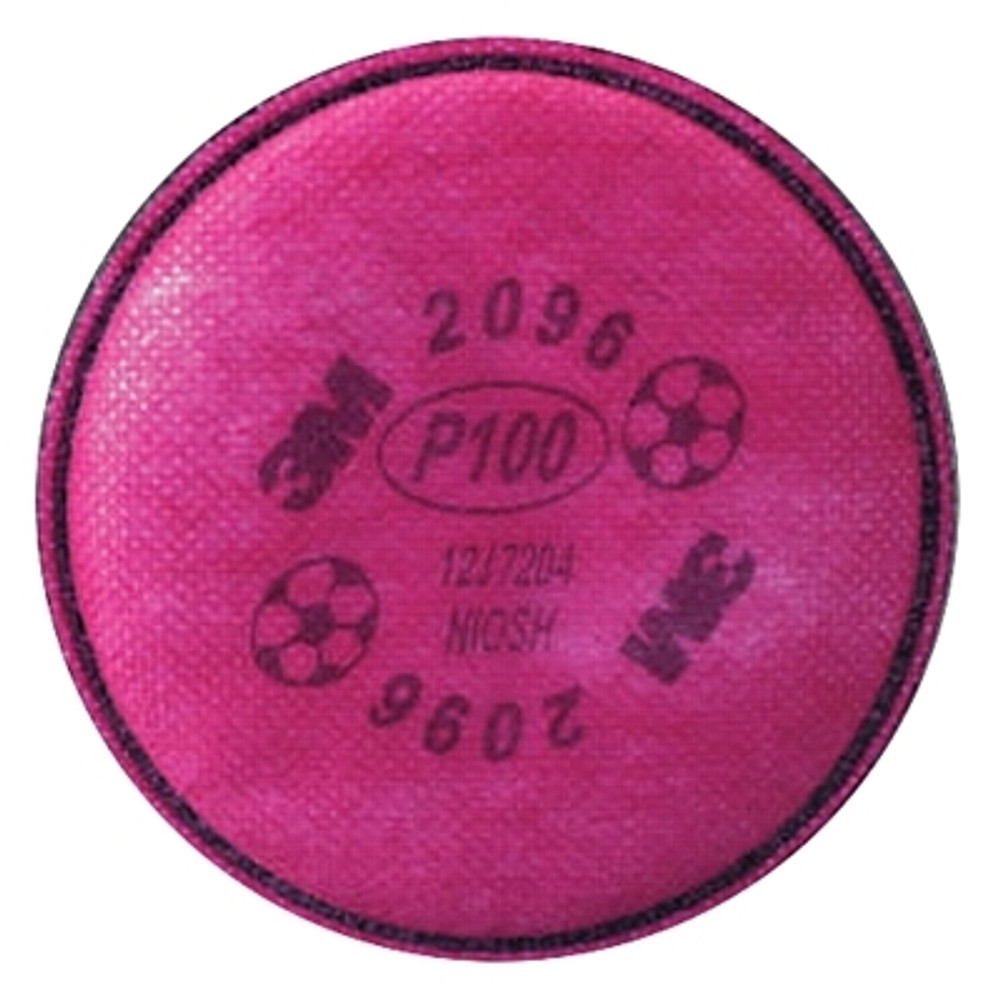 3M™ 2000 Series Particulate Filter, P100, Organic Vapors/Particulates, Magenta