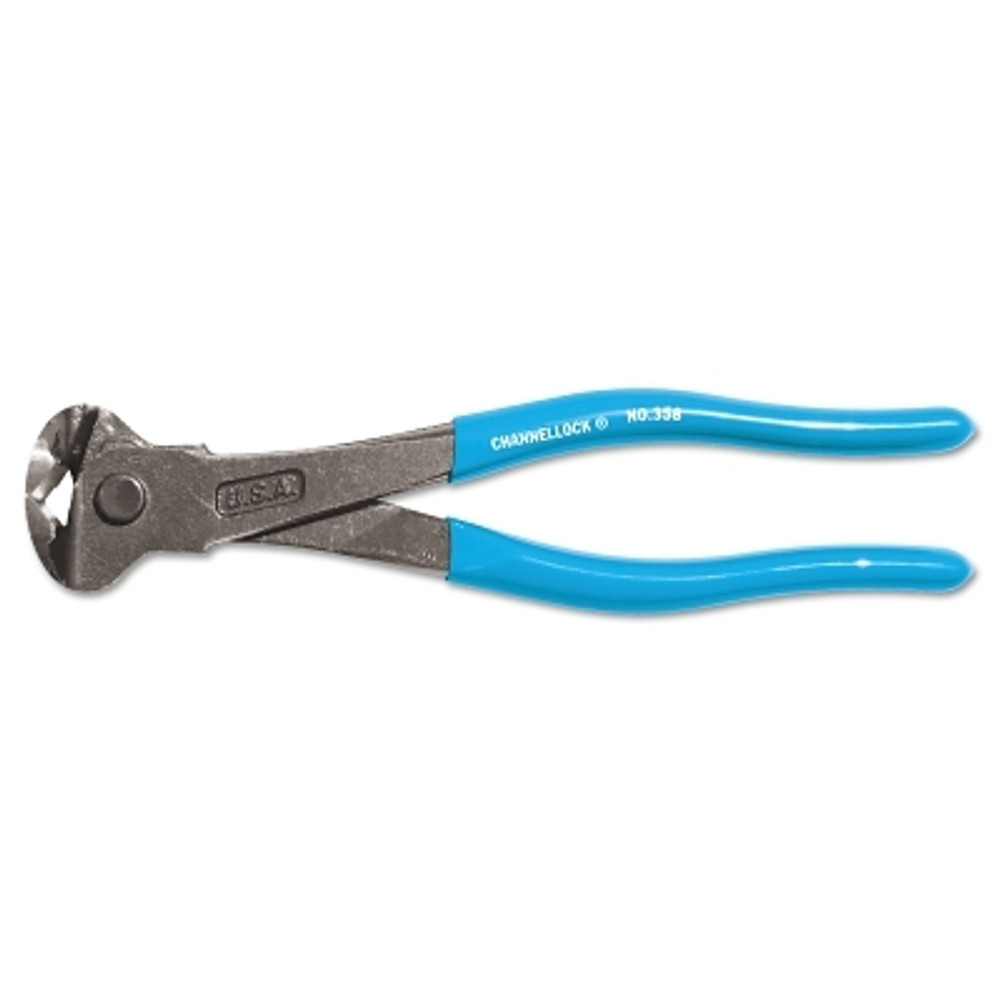 Channellock® Cutting Plier-Nipper, 8 in, Polish, Plastic-Dipped Grip