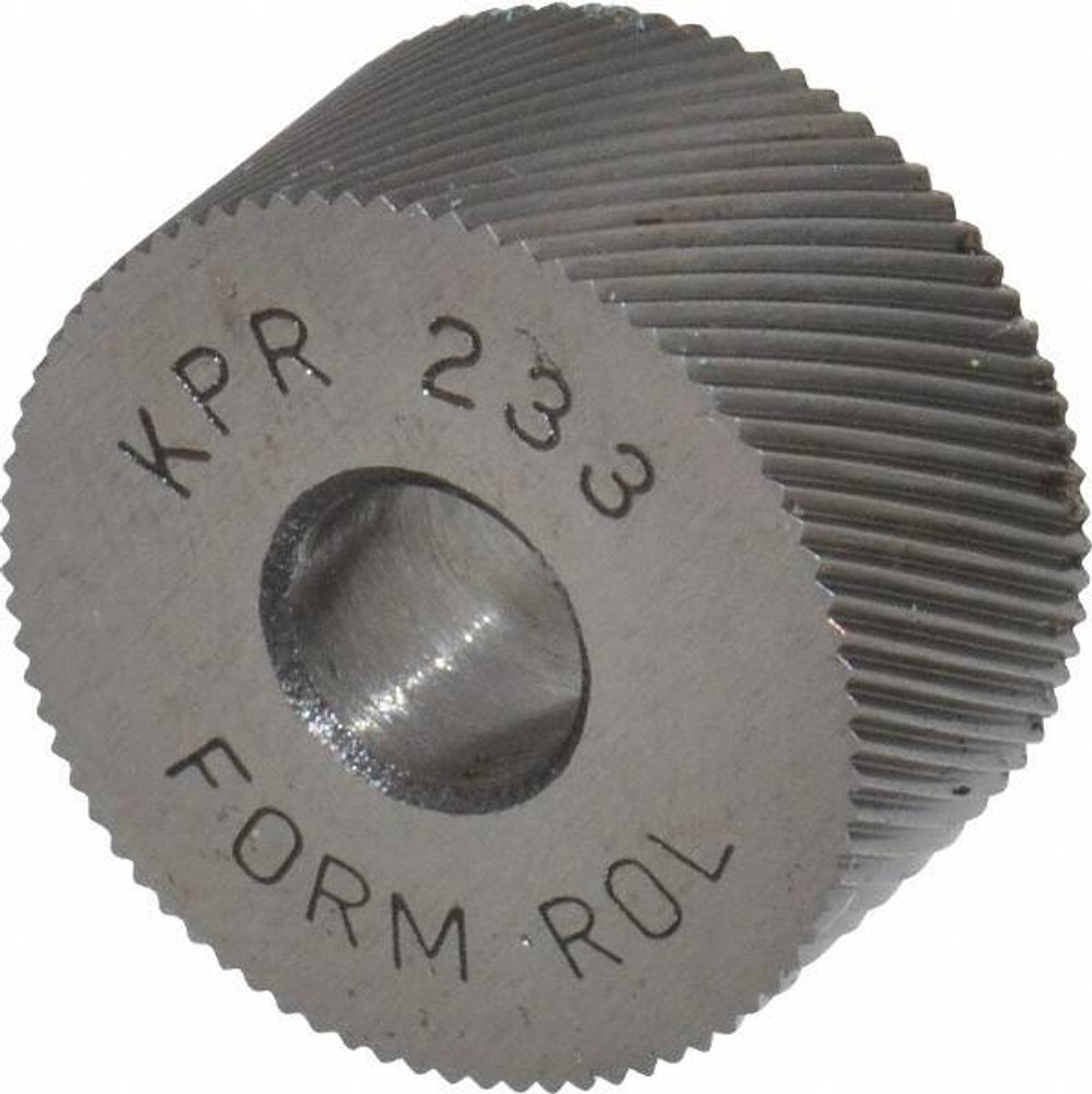 MSC KPR-233 Standard Knurl Wheel: 3/4" Dia, 90 ° Tooth Angle, 33 TPI, Diagonal, High Speed Steel