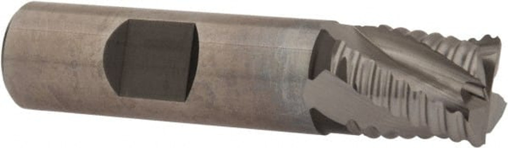 Hertel 41120403 Roughing End Mill: 5/8" Dia, 4 Flutes, Single End, Cobalt