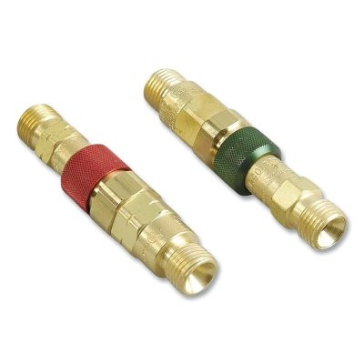 Western Enterprises Quick Connect Set, Hose-to-Hose, Brass, QDB21/QDB22, Fuel Gas/Oxygen