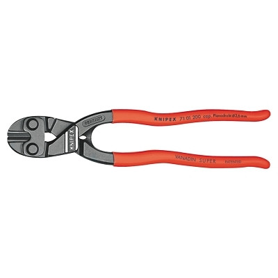 KNIPEX CoBolt® Compact Bolt Cutter, 8 in OAL, 1/4 in Cutting Cap, Micro-Structured Cutting Edge