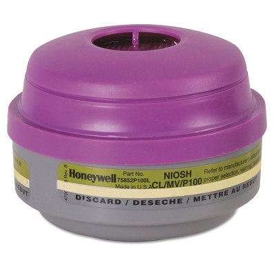 Honeywell Honeywell North® Combination Gas and Vapor Cartridge, Magenta/Oliv, Mercury Vapor/Chlorine/Particulates, P100 Filter