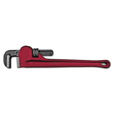 ORS Nasco Anchor Brand Adjustable Pipe Wrench, 15° Head Angle, Drop Forged Steel Jaw, Cast Iron Handle, 24 in