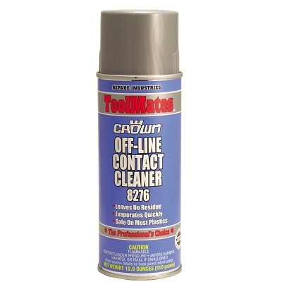 Aervoe Industries Crown Off-Line Contact Cleaner, 16 oz, Aerosol Can, Mild Hydrocarbon Scent