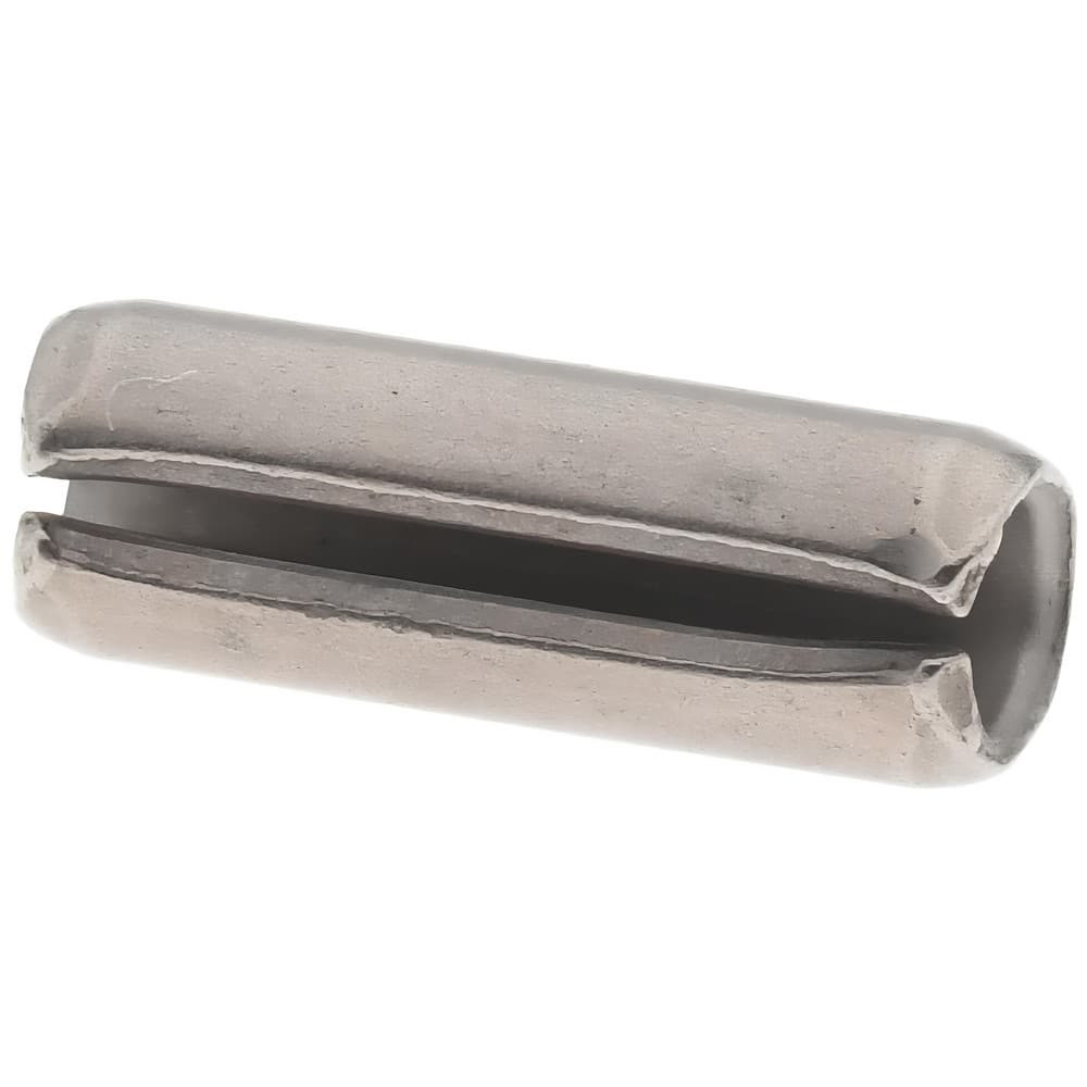 Value Collection R63090222 Slotted Spring Pin: 0.125" Dia, 3/8" Long, 420 Stainless Steel