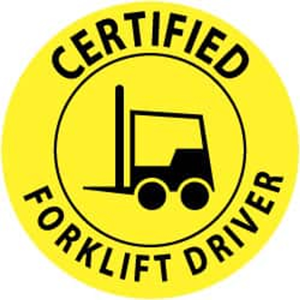 AccuformNMC HH66 25 Qty 1 Pack Certified Forklift Driver, Hard Hat Label