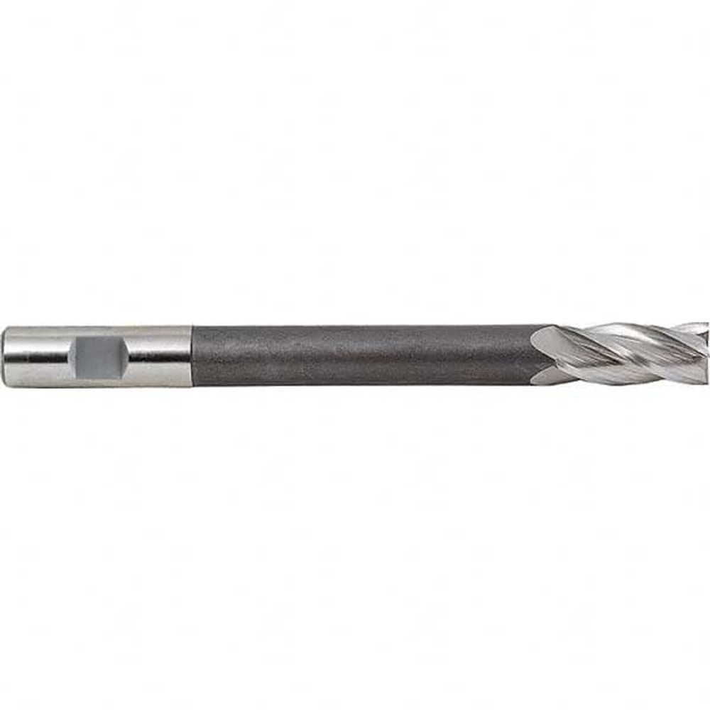Melin Tool 11233 Square End Mill: 2'' Dia, 4'' LOC, 2'' Shank Dia, 15-1/4'' OAL, 6 Flutes, High Speed Steel