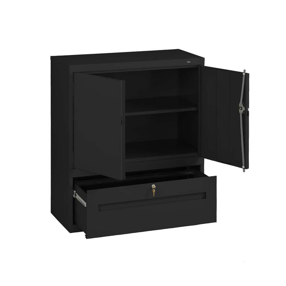 Tennsco DWR-4218-BLK Storage Cabinets; Cabinet Type: Steel Storage Cabinet ; Cabinet Material: Steel ; Width (Inch): 36in ; Depth (Inch): 18 ; Cabinet Door Style: Solid ; Height (Inch): 42
