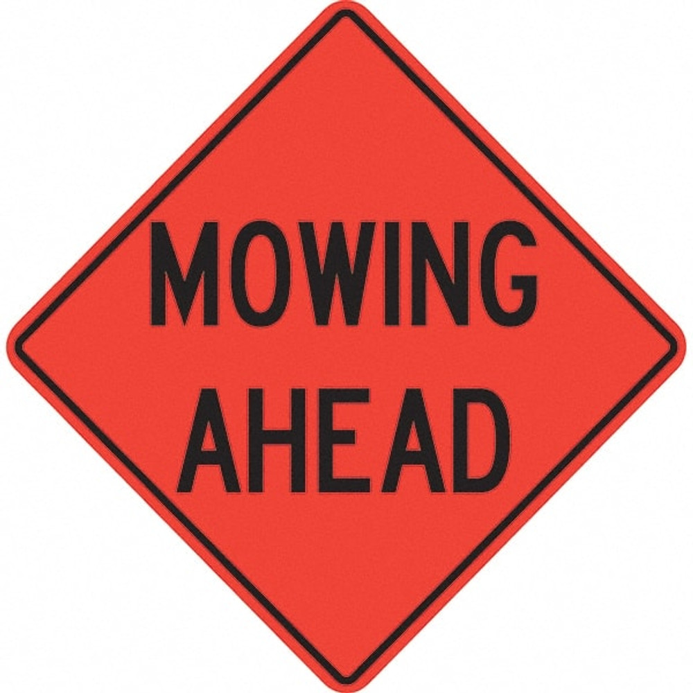 PRO-SAFE 07-800-3710-L Traffic Control Sign: Triangle, "Mowing Ahead"