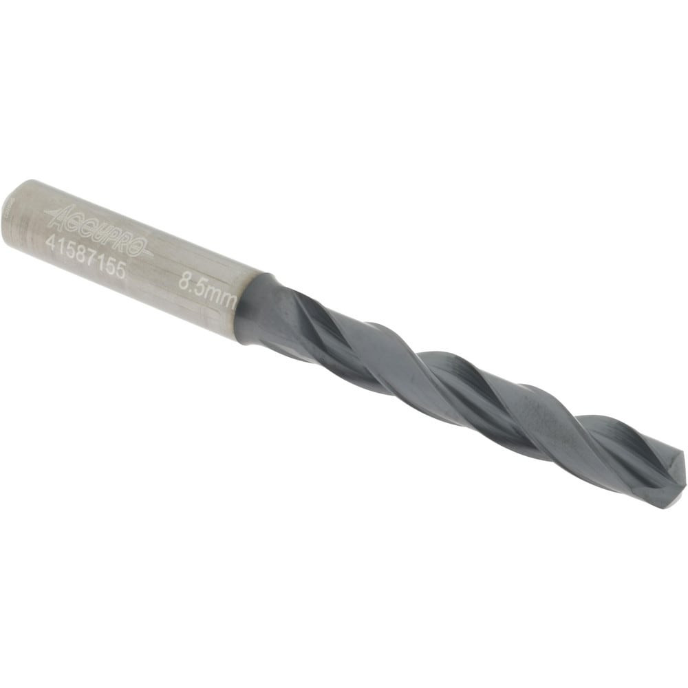 Accupro US174047 Jobber Length Drill Bit: 8.5 mm Dia, 140 °, Solid Carbide