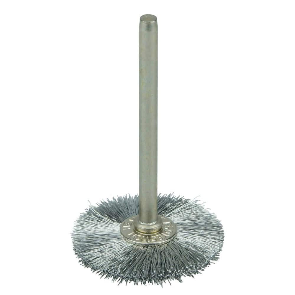 Weiler 26012 Wheel Brush: 1" Wheel Dia, Crimped