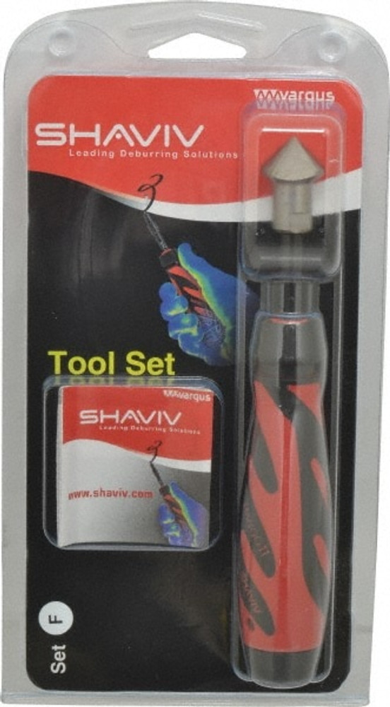 Shaviv 155-90071 Hand Deburring Tool Set: 3 Pc, High Speed Steel