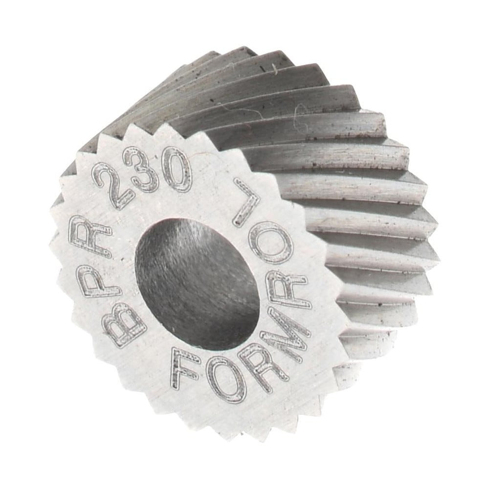 MSC BPR-230 Standard Knurl Wheel: 5/16" Dia, 90 ° Tooth Angle, 30 TPI, Diagonal, High Speed Steel