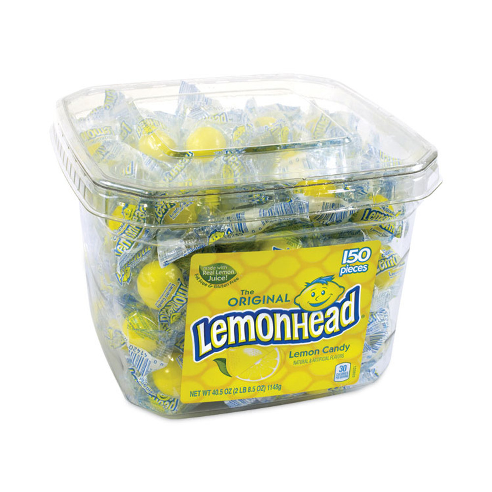 FERRARA CANDY CO LemonHead® 20900232 Lemon Candy, Individually Wrapped, 40.5 oz Tub, 150 Pieces