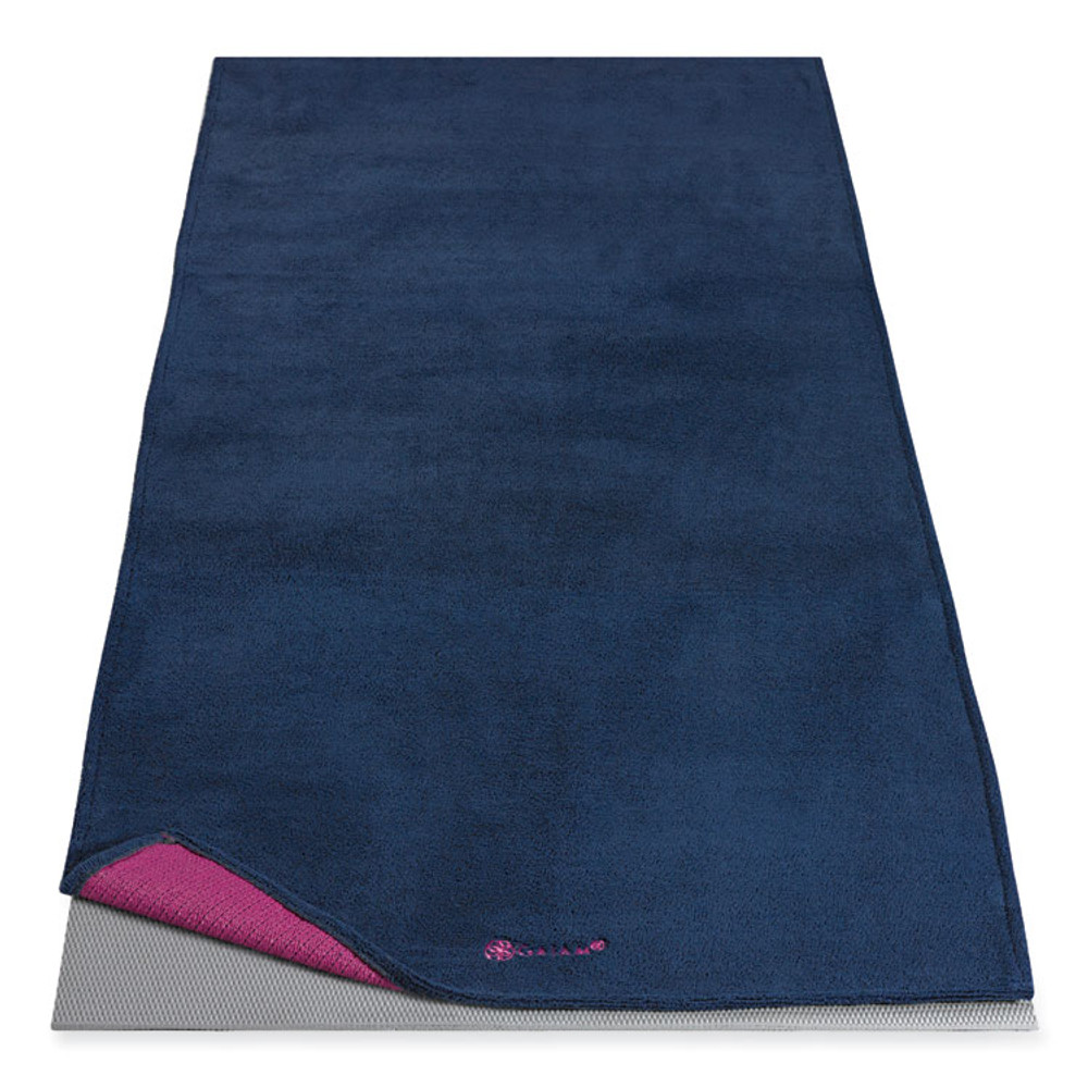 M.HIDARY & COMPANY INC. GAIAM® 561710 Estate Blue and Red Yoga Mat Towel, 24 x 68