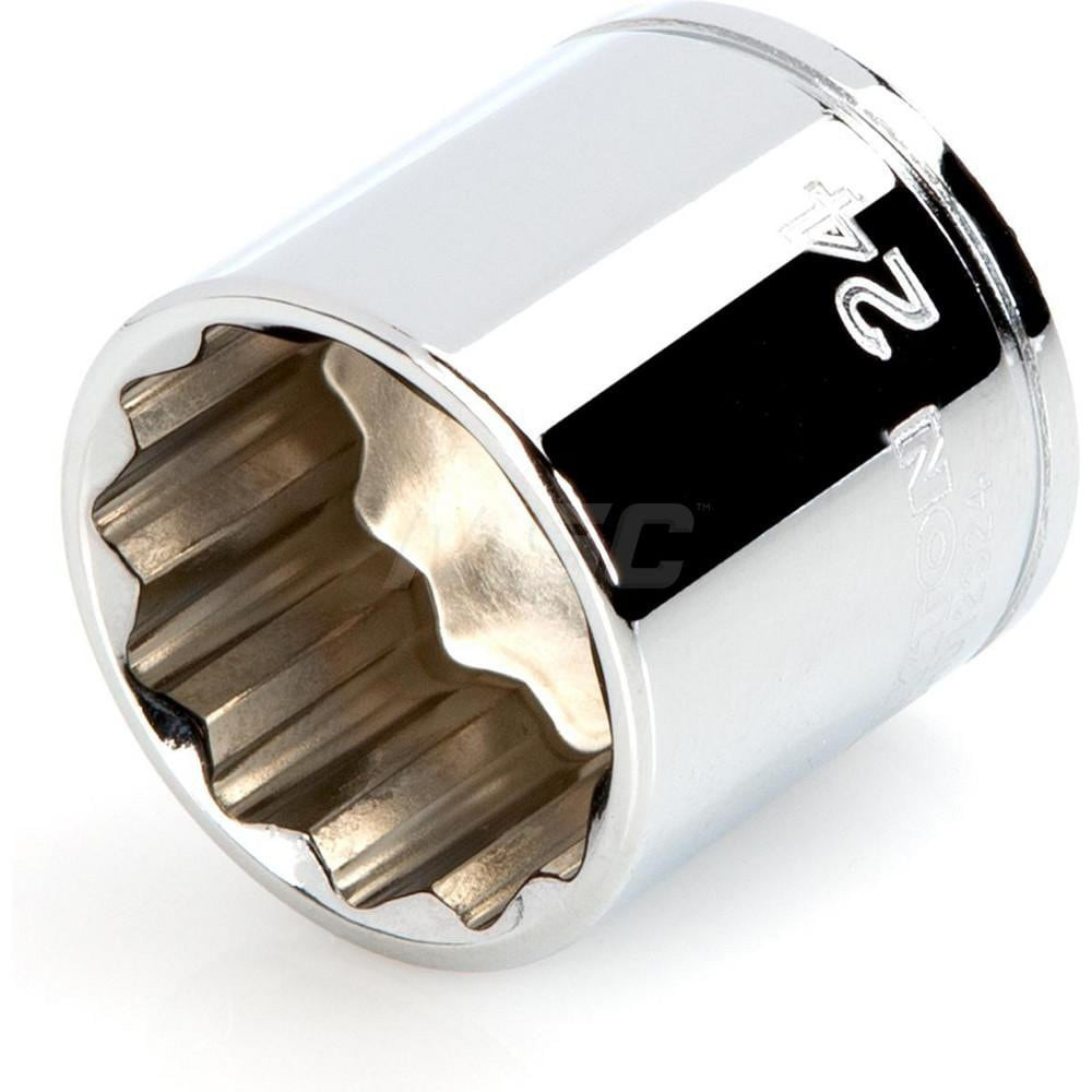 Tekton SHD12324 Hand Socket: 3/8" Drive, 24 mm Socket, 12-Point