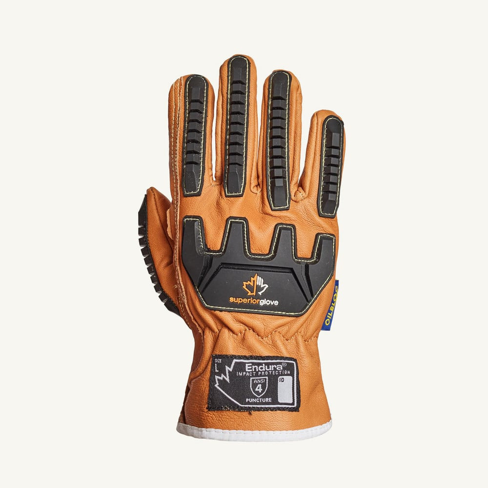 Value Collection 69SBSKFFG-L Cut & Puncture Resistant Gloves; Women's Size: 3X-Large ; Men's Size: 2X-Large ; Color: High-Visibility Yellow; Orange; Gray ; Lining Material: HPPE ; ANSI/ISEA Abrasion Resistance Level: 4 ; ANSI/ISEA Puncture Resistance