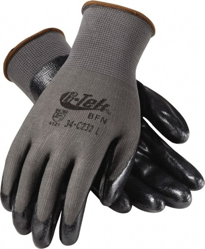 PIP 34-C232/S General Purpose Work Gloves: Small, Nitrile Coated, Nylon