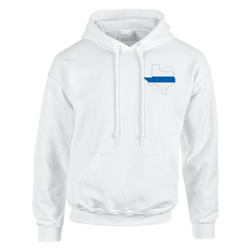 Thin Blue Line TEXAS-H-WHITE-XXXL Hoodie - Texas Thin Blue Line