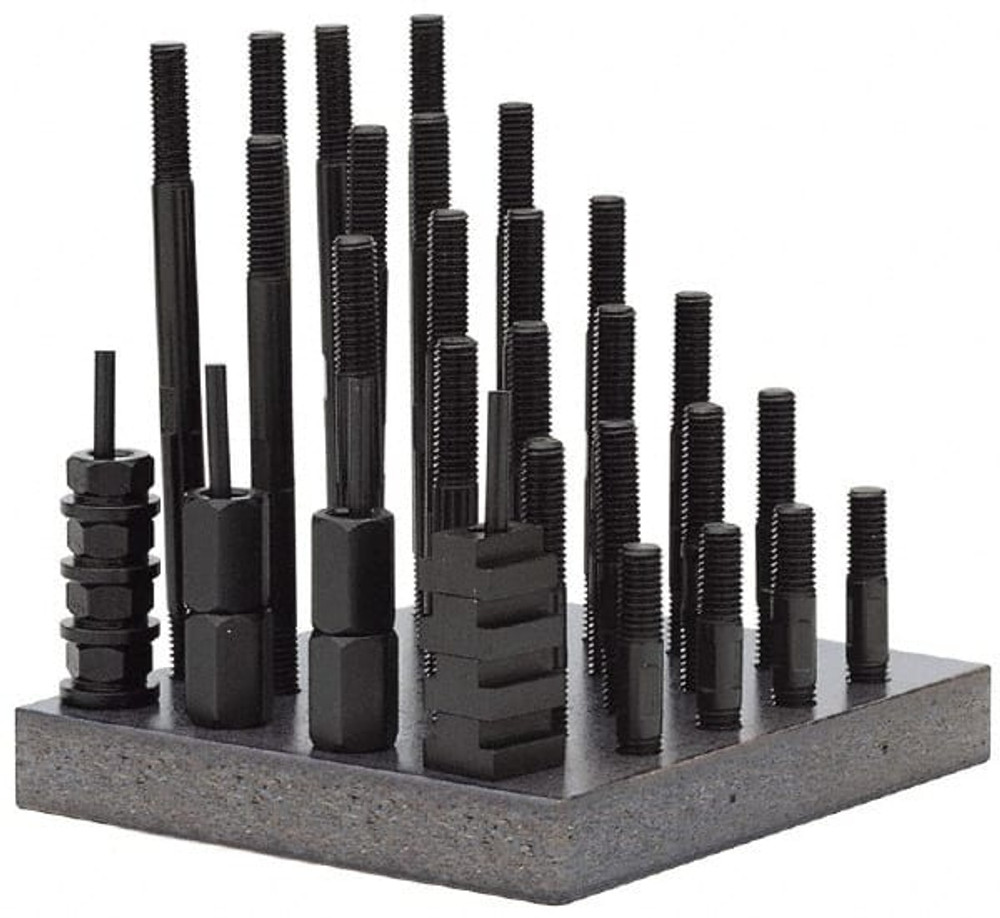 TE-CO 20612 38 Piece, 3/4-10 Stud, 7/8" T Slot, T Nut & Stud Kit