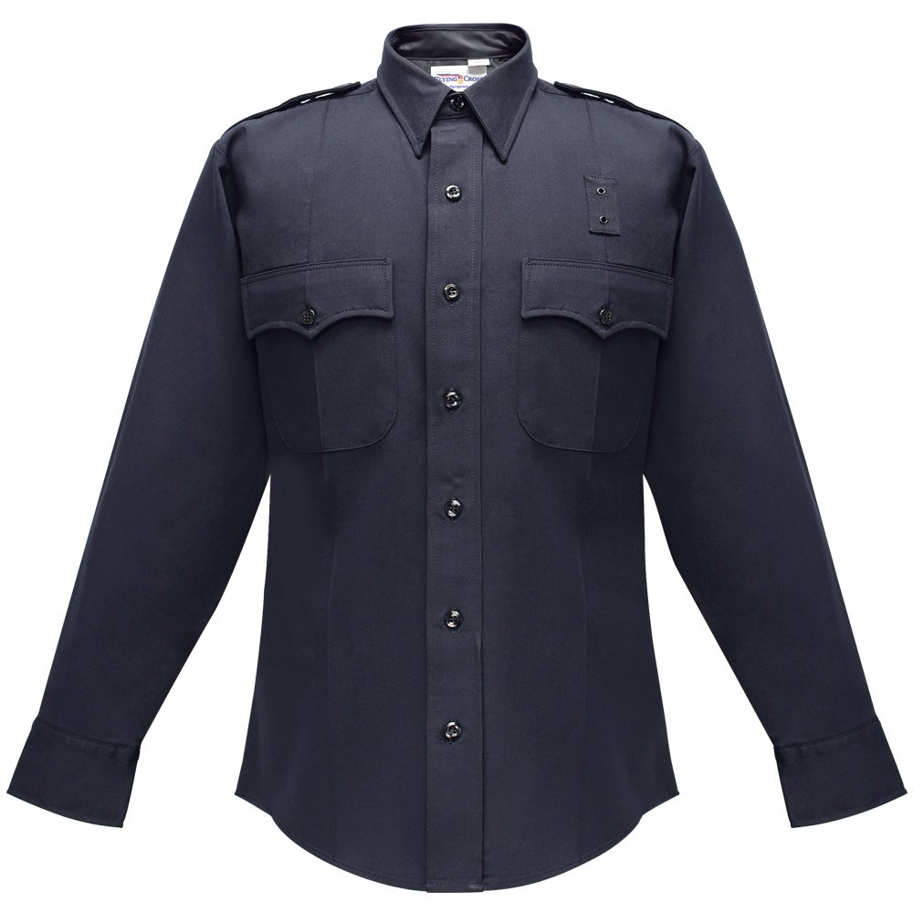 Flying Cross 48W39 86 17.0 34/35 Deluxe Tactical Long Sleeve Shirt w/ Com Ports - LAPD Navy