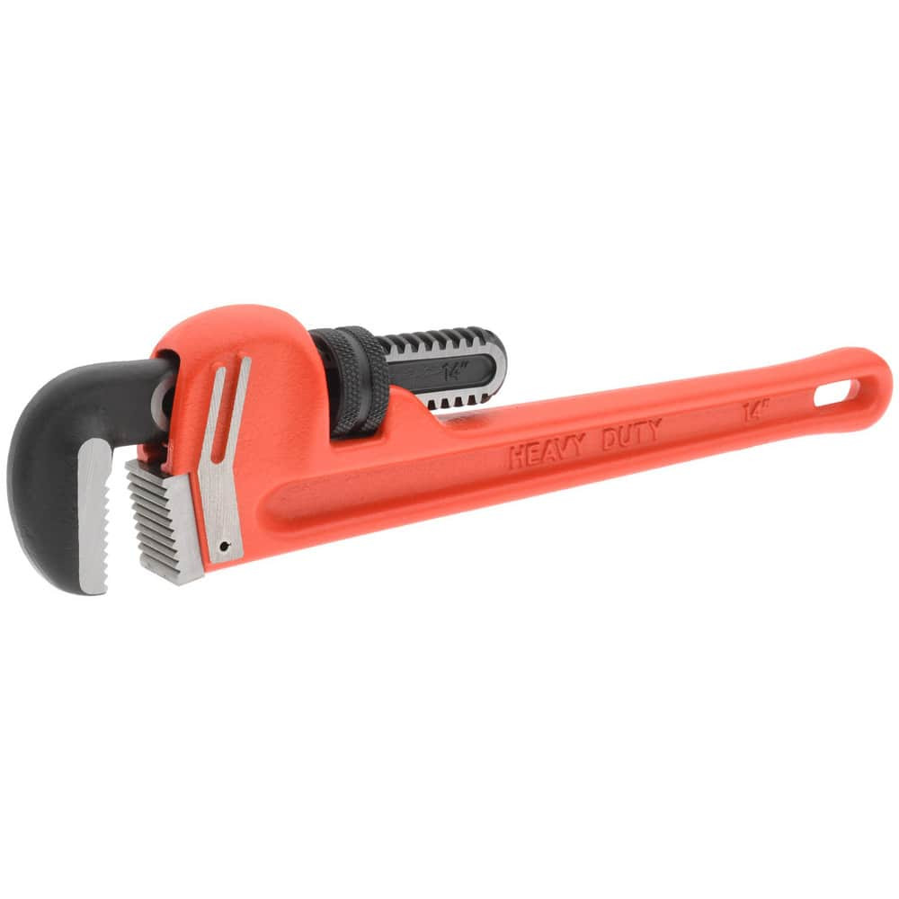 PRO-SOURCE PAR - PWP-14 Straight Pipe Wrench: 14" OAL, Cast Iron