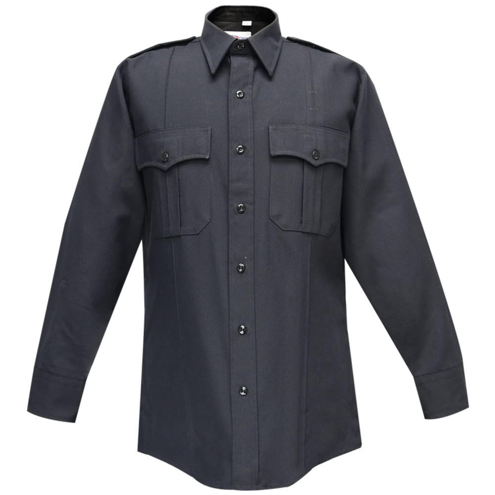 Flying Cross 34W78Z 86 17.5 38/39 Command Public Safety Long Sleeve Shirt w/ Zipper