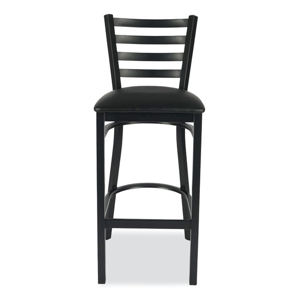 JMC FURNITURE WHBSBLK White Horse Series Barstools, Supports Up to 300 lb, 29.5" Seat Height, Black Seat/Back, Black Frame