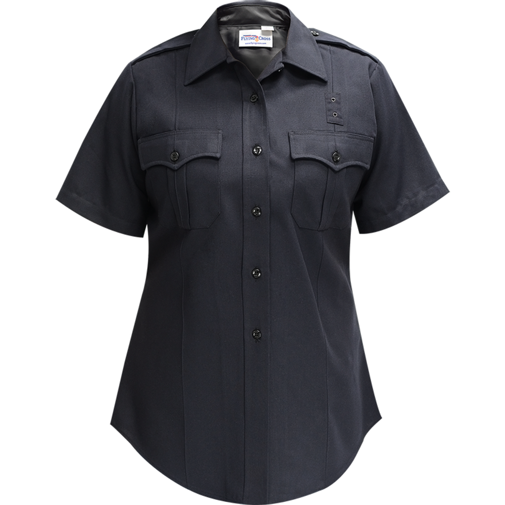 Flying Cross 157R84 86 32 N/A Justice Women's Short Sleeve Shirt w/ Traditional Collar - LAPD Navy