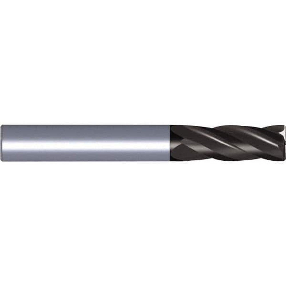 Kennametal 5824128 Square End Mill:  0.0984" Dia, 0.315" LOC, 0.2362" Shank Dia, 4 Flutes, Solid Carbide