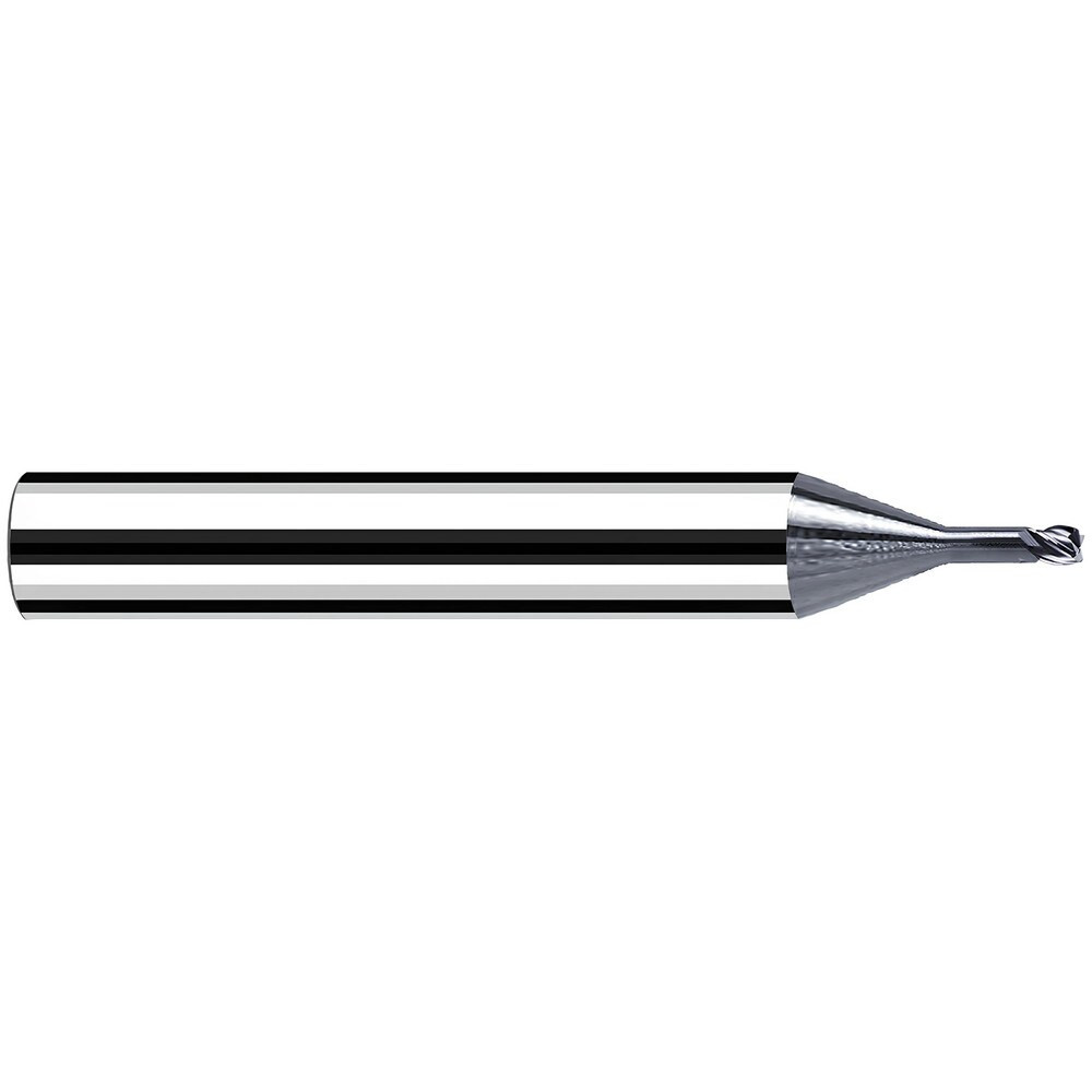 Fraisa X6632160 Corner Radius End Mill: 2.5 mm Dia, 2.50 mm LOC, 25 deg Helix, TiAlN & AlCrN Coated, Corner Radius End, Centercutting Series MicroX