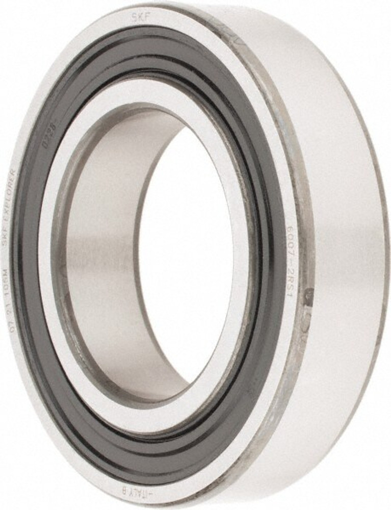 SKF 6007-2RS1 Deep Groove Ball Bearing: 62 mm OD, 0.5512" Wide, Double Seal