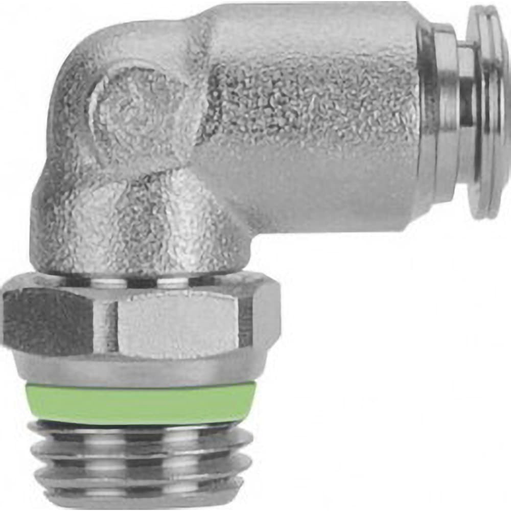 Aignep USA 60111X-04-04 Push-to-Connect Tube Fitting: 1/4" Thread, 1/4" OD