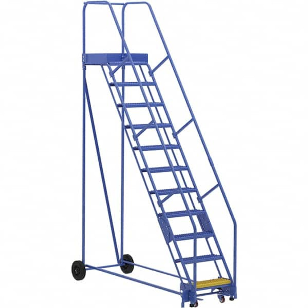 Vestil LAD-11-21-G Steel Rolling Ladder: Type 1A, 11 Step