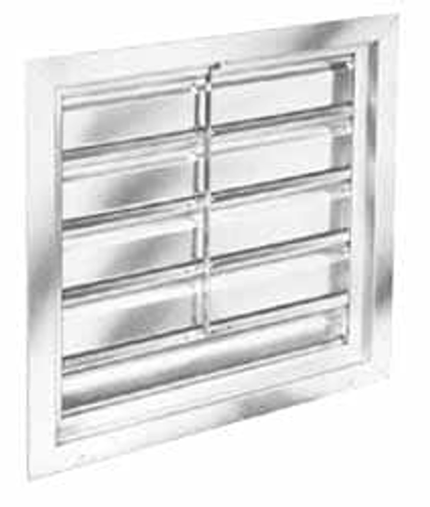 Americraft WS48 Shutters; Fan Size: 48 (Inch); Opening Height: 48 (Inch); Overall Height (Inch): 51 ; Material: Aluminum ; Overall Width (Inch): 51 ; Opening Width (Inch): 48